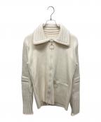 Maison Margielaメゾンマルジェラ）の古着「デザイン切替リングジップニット」｜ホワイト