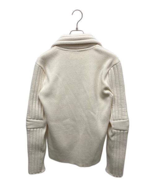 Maison Margiela（メゾンマルジェラ）Maison Margiela (メゾンマルジェラ) デザイン切替リングジップニット ホワイト サイズ:SIZE1の古着・服飾アイテム