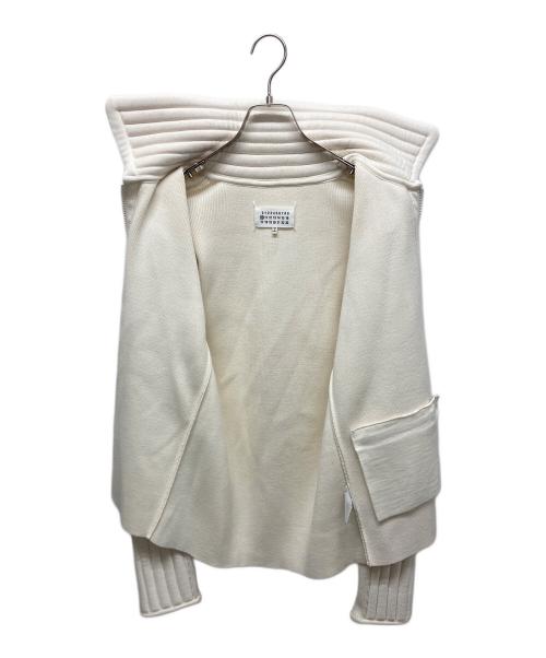 Maison Margiela（メゾンマルジェラ）Maison Margiela (メゾンマルジェラ) デザイン切替リングジップニット ホワイト サイズ:SIZE1の古着・服飾アイテム