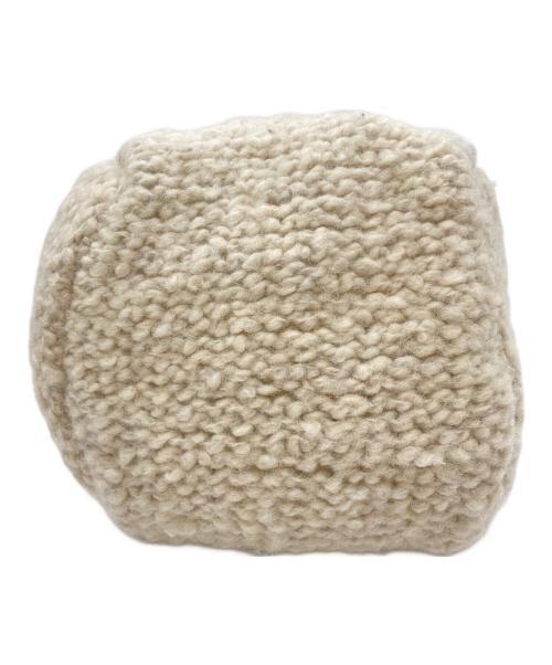 JIL SANDER+（ジルサンダープラス）JIL SANDER+ (ジルサンダープラス) ニット巾着ショルダーバッグ ホワイトの古着・服飾アイテム