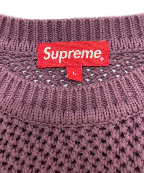 SUPREME（シュプリーム）SUPREME (シュプリーム) OPEN KNIT SMALL BOX パープル サイズ:SIZE Lの古着・服飾アイテム