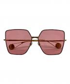 GUCCIグッチ）の古着「キャットアイサングラス」｜ゴールド×ピンク