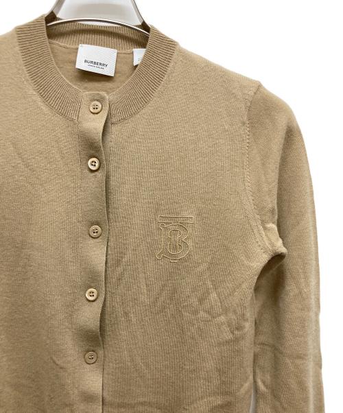 BURBERRY LONDON（バーバリーロンドン）BURBERRY LONDON (バーバリーロンドン) Monogram motif cashmere cardigan ベージュ サイズ:xsの古着・服飾アイテム