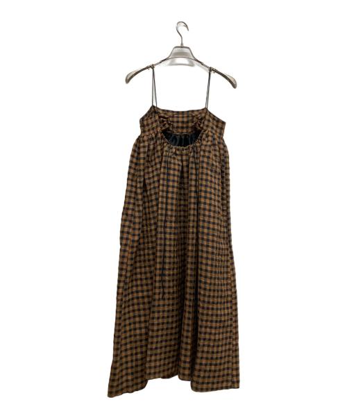 TODAYFUL.（トゥデイフル）TODAYFUL. (トゥデイフル) Ginghamcheck Camisole Dress ブラック×ベージュ サイズ:38 未使用品の古着・服飾アイテム