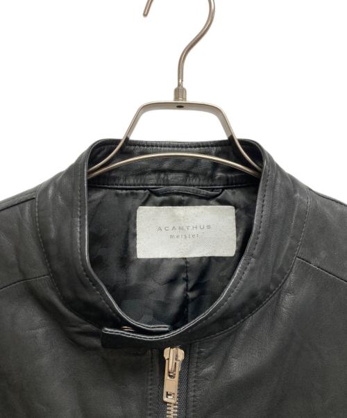 acanthus（アカンサス）ACANTHUS (アカンサス) シングルライダースジャケット ブラック サイズ:Mの古着・服飾アイテム