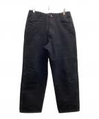 COMOLIコモリ）の古着「Denim work pants」｜ブラック