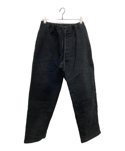 COMOLI（コモリ）COMOLI (コモリ) モールスキン ドローストリングパンツ ブラック サイズ:2の古着・服飾アイテム