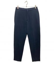 SOFTHYPHEN（ソフトハイフン）の古着「DOUBLE KNIT TROUSERS　ニットパンツ」｜ネイビー