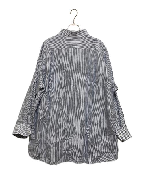 SPENCE BRYSON（スペンスブライソン）SPENCE BRYSON (スペンスブライソン) リネンボタンダウンシャツ ホワイト×ブルー サイズ:不明の古着・服飾アイテム