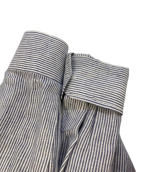 SPENCE BRYSON（スペンスブライソン）SPENCE BRYSON (スペンスブライソン) リネンボタンダウンシャツ ホワイト×ブルー サイズ:不明の古着・服飾アイテム