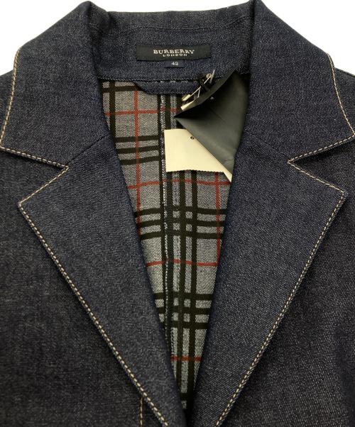 BURBERRY LONDON（バーバリーロンドン）BURBERRY LONDON (バーバリーロンドン) デニムテーラードジャケット インディゴ サイズ:SIZE 42 未使用品の古着・服飾アイテム