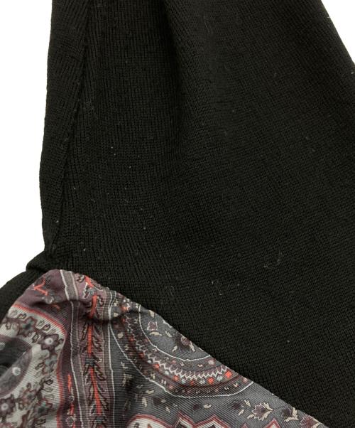 ETRO（エトロ）ETRO (エトロ) ペイズリー柄シルクニット グレー×ブラック サイズ:SIZE42の古着・服飾アイテム
