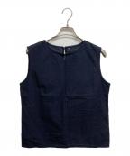 45Rフォーティファイブ・アール）の古着「フラワーカットワーク ノースリーブブラウス」｜ネイビー