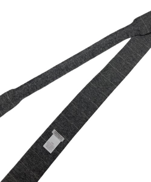 BRUNELLO CUCINELLI（ブルネロクチネリ）BRUNELLO CUCINELLI (ブルネロクチネリ) ニットタイ グレー サイズ:実寸サイズをご参照下さい。の古着・服飾アイテム
