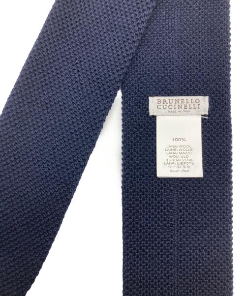 BRUNELLO CUCINELLI（ブルネロクチネリ）BRUNELLO CUCINELLI (ブルネロクチネリ) ニットタイ ネイビー サイズ:実寸サイズをご参照下さい。の古着・服飾アイテム
