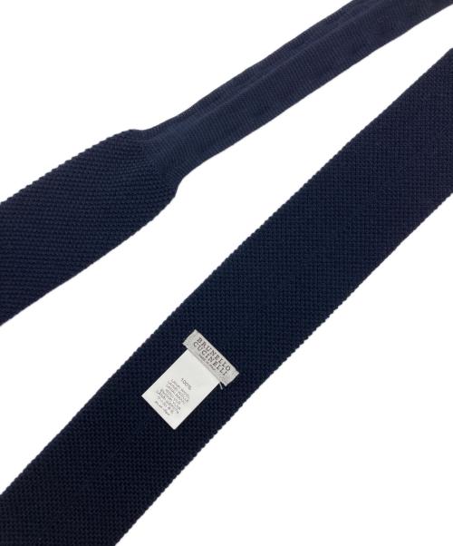 BRUNELLO CUCINELLI（ブルネロクチネリ）BRUNELLO CUCINELLI (ブルネロクチネリ) ニットタイ ネイビー サイズ:実寸サイズをご参照下さい。の古着・服飾アイテム