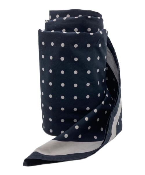 COMME des GARCONS COMME des GARCONS（コムデギャルソン コムデギャルソン）COMME des GARCONS COMME des GARCONS (コムデギャルソン コムデギャルソン) 大判 ドット柄 ストール ネイビーの古着・服飾アイテム