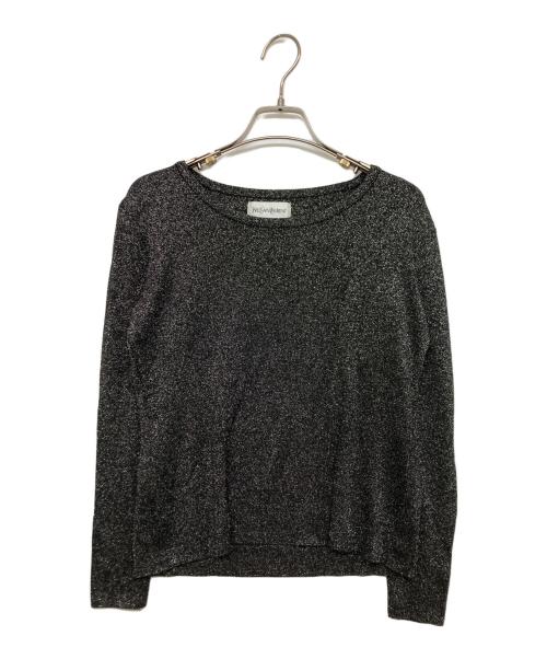 Yves Saint Laurent（イヴサンローラン）Yves Saint Laurent (イヴサンローラン) ラメニット ブラック サイズ:SIZE Mの古着・服飾アイテム