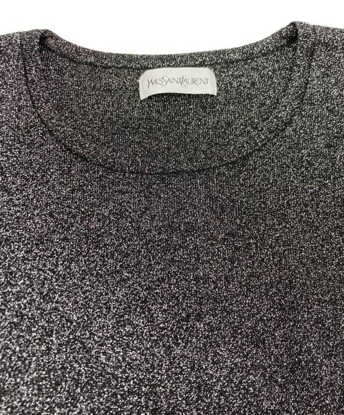 Yves Saint Laurent（イヴサンローラン）Yves Saint Laurent (イヴサンローラン) ラメニット ブラック サイズ:SIZE Mの古着・服飾アイテム