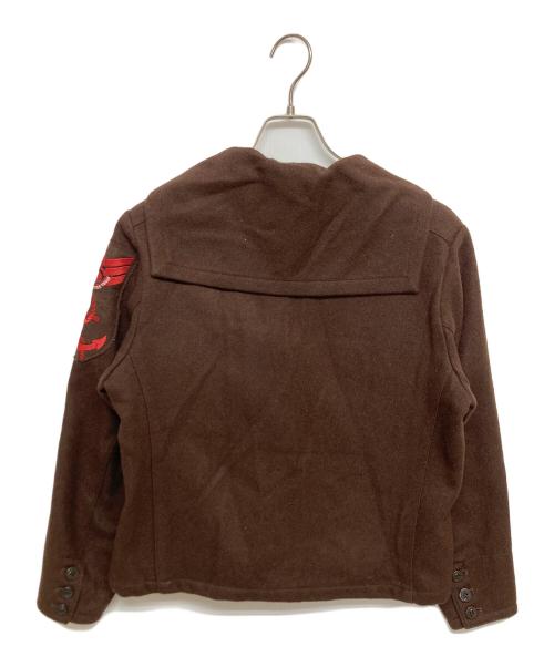A BATHING APE（アベイシングエイプ）A BATHING APE (アベイシングエイプ) メルトン セーラーカラー プルオーバージャケット ブラウン サイズ:SIZE Sの古着・服飾アイテム