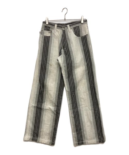 KIKWEAR（キックウェア）KIKWEAR (キックウェア) ドット柄 ワイドパンツ グレー サイズ:不明の古着・服飾アイテム