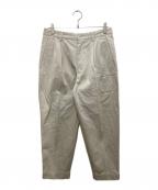 SCYEBASICSサイベーシックス）の古着「San Joaquin Cotton Tapered Pleated Trouser　タックパンツ」｜アイボリー