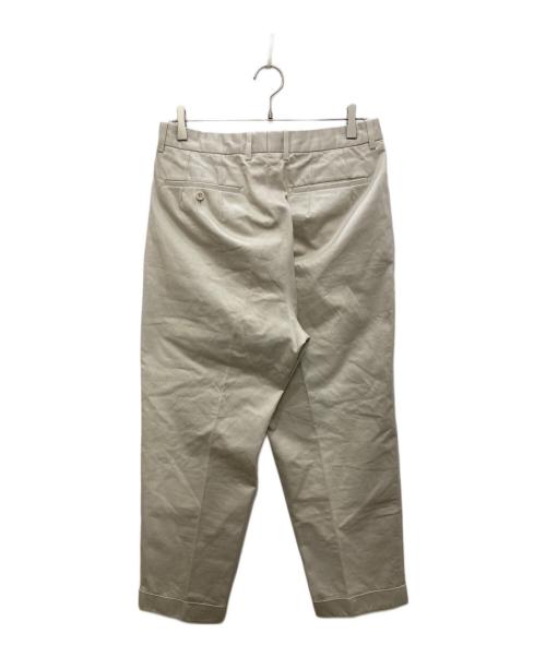 SCYEBASICS（サイベーシックス）SCYEBASICS (サイベーシックス) San Joaquin Cotton Tapered Pleated Trouser　タックパンツ アイボリー サイズ:38の古着・服飾アイテム