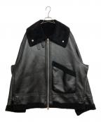 TAKAHIROMIYASHITA TheSoloIst.タカヒロミヤシタ ザソロイスト）の古着「faux mouton flight jacket.」｜ブラック