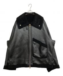 TAKAHIROMIYASHITA TheSoloIst.（タカヒロミヤシタ ザソロイスト）の古着「faux mouton flight jacket.」｜ブラック