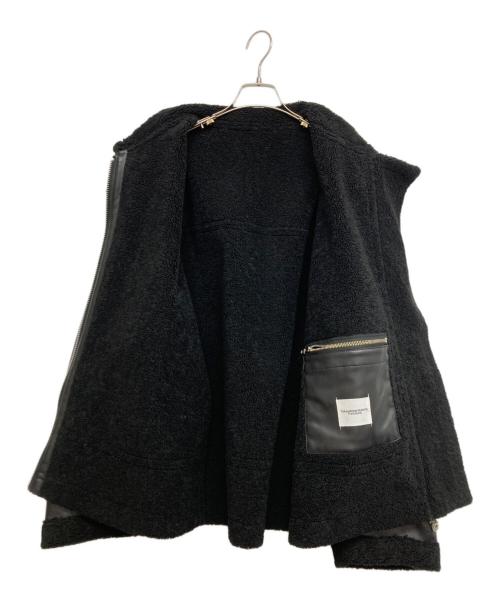 TAKAHIROMIYASHITA TheSoloIst.（タカヒロミヤシタ ザソロイスト）TAKAHIROMIYASHITA TheSoloIst. (タカヒロミヤシタ ザソロイスト) faux mouton flight jacket. ブラック サイズ:SIZE 46の古着・服飾アイテム