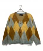 ROUTINEルーティン）の古着「ダイヤモンド・カーディ」｜ブルー×オレンジ