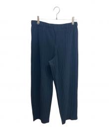 HOMME PLISSE ISSEY MIYAKE（オム プリッセ イッセイ ミヤケ）の古着「プリーツパンツ」｜ネイビー