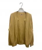 AURALEEオーラリー）の古着「SUPER HARD TWIST RIB KNIT CARDIGAN」｜ベージュ
