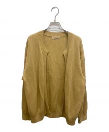 AURALEE（オーラリー）の古着「SUPER HARD TWIST RIB KNIT CARDIGAN」｜ベージュ