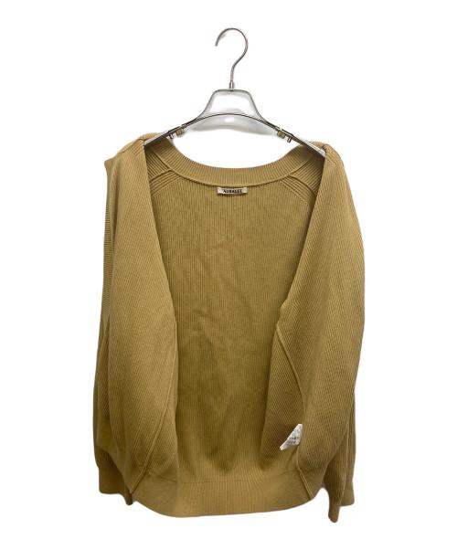 AURALEE（オーラリー）AURALEE (オーラリー) SUPER HARD TWIST RIB KNIT CARDIGAN ベージュ サイズ:SIZE3の古着・服飾アイテム