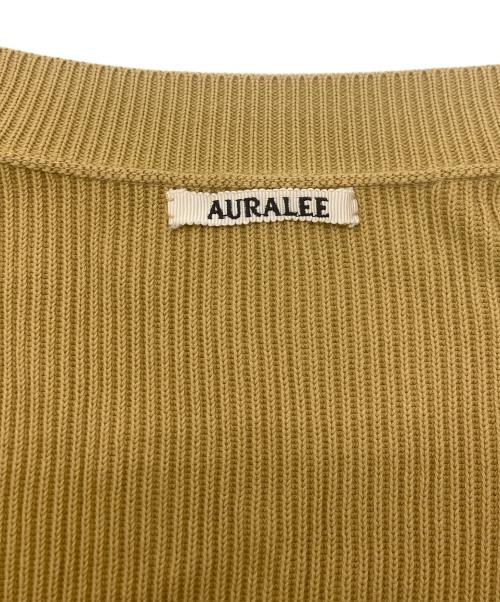 AURALEE（オーラリー）AURALEE (オーラリー) SUPER HARD TWIST RIB KNIT CARDIGAN ベージュ サイズ:SIZE3の古着・服飾アイテム