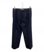 AURALEEオーラリー）の古着「ライトメルトンワイドスラックスパンツ」｜ネイビー