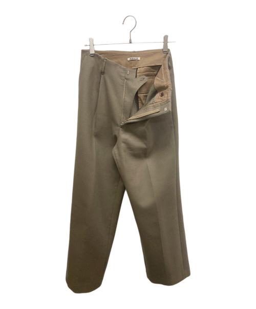 AURALEE（オーラリー）AURALEE (オーラリー) LIGHT MELTON WIDE SLACKS ベージュ サイズ:SIZE3の古着・服飾アイテム