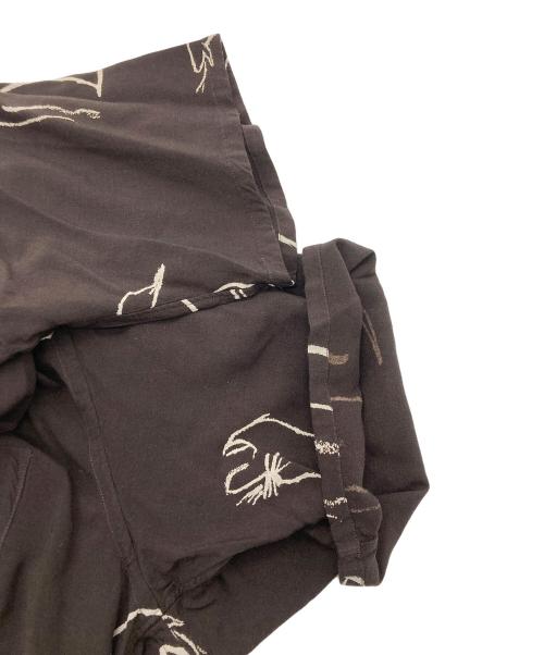 OLD JOE & Co.（オールドジョー）OLD JOE & Co. (オールドジョー) ORIGINAL PRINTED OPEN COLLAR SHIRTS DRAWING short sleeve ブラック サイズ:SIZE 15 1/2の古着・服飾アイテム