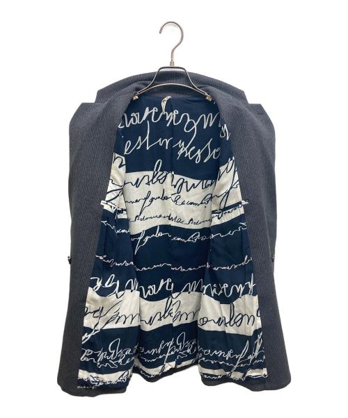 m's braque（エムズブラック）m's braque (エムズブラック) ストライプ ダブルジャケット グレー サイズ:SIZE38の古着・服飾アイテム