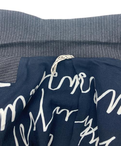 m's braque（エムズブラック）m's braque (エムズブラック) ストライプ ダブルジャケット グレー サイズ:SIZE38の古着・服飾アイテム