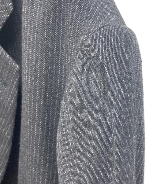 m's braque（エムズブラック）m's braque (エムズブラック) ストライプ ダブルジャケット グレー サイズ:SIZE38の古着・服飾アイテム