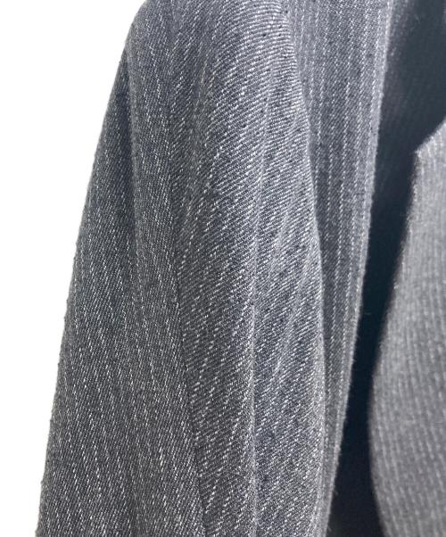 m's braque（エムズブラック）m's braque (エムズブラック) ストライプ ダブルジャケット グレー サイズ:SIZE38の古着・服飾アイテム