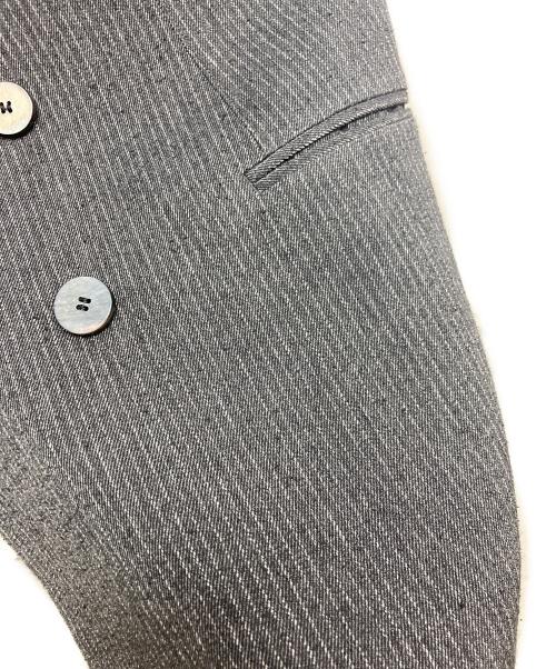 m's braque（エムズブラック）m's braque (エムズブラック) ストライプ ダブルジャケット グレー サイズ:SIZE38の古着・服飾アイテム