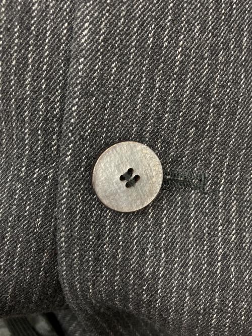 m's braque（エムズブラック）m's braque (エムズブラック) ストライプ ダブルジャケット グレー サイズ:SIZE38の古着・服飾アイテム