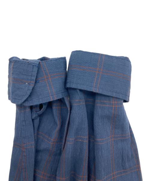 AURALEE（オーラリー）AURALEE (オーラリー) SUPER LIGHT CHECK BIG SHIRTS ブルー サイズ:SIZE4の古着・服飾アイテム
