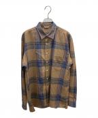 AURALEEオーラリー）の古着「SUPER LIGHT WOOL CHECK SHIRTS」｜ブラウン