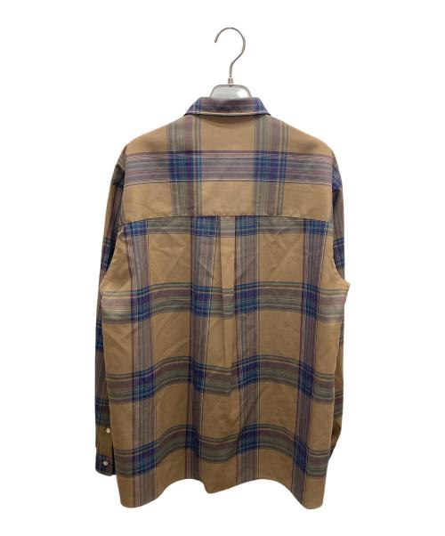 AURALEE（オーラリー）AURALEE (オーラリー) SUPER LIGHT WOOL CHECK SHIRTS ブラウン サイズ:SIZE4の古着・服飾アイテム