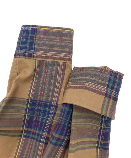 AURALEE（オーラリー）AURALEE (オーラリー) SUPER LIGHT WOOL CHECK SHIRTS ブラウン サイズ:SIZE4の古着・服飾アイテム