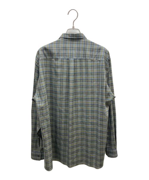 AURALEE（オーラリー）AURALEE (オーラリー) SUPER LIGHT WOOL CHECK SHIRTS スカイブルー サイズ:SIZE4の古着・服飾アイテム